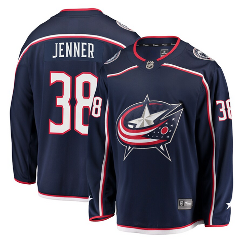 Men's Columbus Blue Jackets Boone Jenner Fanatics Branded Navy Breakaway Jersey