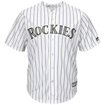 Wade Davis Colorado Rockies Majestic Home Cool Base Player Jersey - White