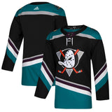 Anaheim Ducks adidas Alternate Authentic Blank Jersey - Black/Teal