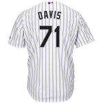 Wade Davis Colorado Rockies Majestic Home Cool Base Player Jersey - White