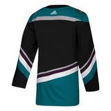 Anaheim Ducks adidas Alternate Authentic Blank Jersey - Black/Teal
