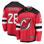 Men's New Jersey Devils Damon Severson Fanatics Branded Red Home Breakaway Player Jersey