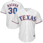 Nomar Mazara Texas Rangers Majestic Home Cool Base Player Jersey – White