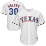 Nomar Mazara Texas Rangers Majestic Home Cool Base Player Jersey – White