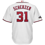 Max Scherzer Washington Nationals Majestic 2019 Postseason Official Cool Base Player Jersey - White