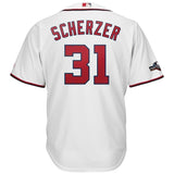 Max Scherzer Washington Nationals Majestic 2019 Postseason Official Cool Base Player Jersey - White