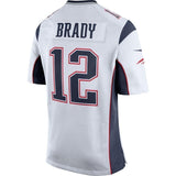 Tom Brady New England Patriots Nike Game Jersey - White/Navy Blue