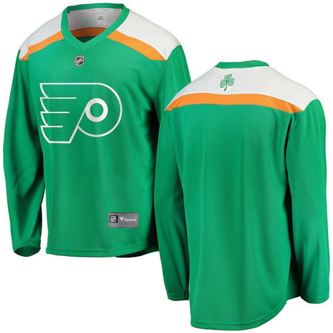 Philadelphia Flyers Fanatics Branded St. Patrick's Day Replica Blank Jersey - Green