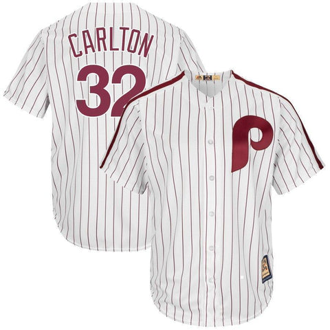 Steve Carlton Philadelphia Phillies Majestic Cooperstown  Jersey – White