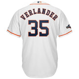 Justin Verlander Houston Astros Majestic 2019 Postseason Official Cool Base Player Jersey - White