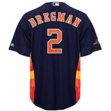 Alex Bregman Houston Astros Majestic 2019 Postseason Official Cool Base Player Jersey - Navy