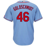 Paul Goldschmidt St. Louis Cardinals Majestic Alternate Official Cool Base Player Jersey – Light Blue/Cream