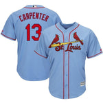 Matt Carpenter St. Louis Cardinals Majestic Alternate Cool Base Player Jersey – Horizon Blue/White