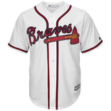 Ozzie Albies Atlanta Braves Majestic Home Cool Base Player Jersey – White