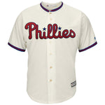 Rhys Hoskins Philadelphia Phillies Majestic Alternate Official Cool Base Player Jersey - Cream