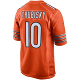 Mitchell Trubisky Chicago Bears Nike 100th Season Game Jersey - Orange