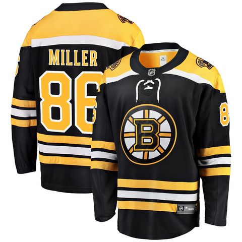 Men's Boston Bruins Kevan Miller Fanatics Branded Black Home Breakaway Player Jersey