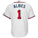 Ozzie Albies Atlanta Braves Majestic Home Cool Base Player Jersey – White