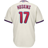 Rhys Hoskins Philadelphia Phillies Majestic Alternate Official Cool Base Player Jersey - Cream