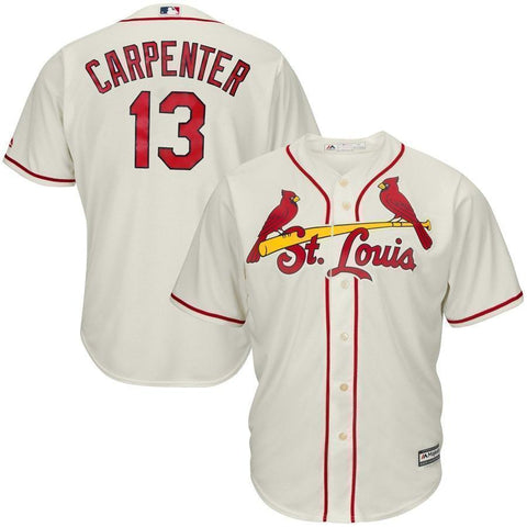 Matt Carpenter St. Louis Cardinals Majestic Alternate Cool Base Player Jersey – Cream/Red