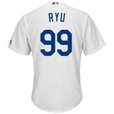 Hyun-Jin Ryu Los Angeles Dodgers Majestic Home Official Cool Base Player Replica Jersey - White