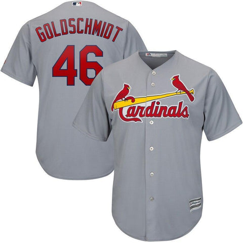 Paul Goldschmidt St. Louis Cardinals Majestic Road Official Cool Base Player Jersey - Gray