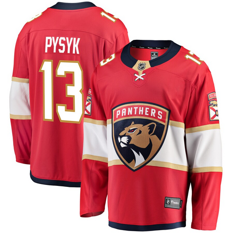 Men's Florida Panthers Mark Pysyk Fanatics Branded Red Breakaway Jersey