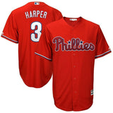 Bryce Harper Philadelphia Phillies Majestic Official Cool Base Player Jersey - Scarlet