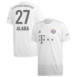 David Alaba Bayern Munich Away Soccer Jersey 2019-20 – White