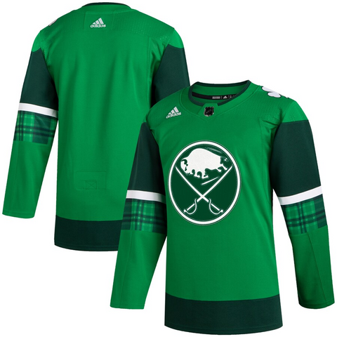 Men's Buffalo Sabres adidas Green 2020 St. Patrick's Day Jersey