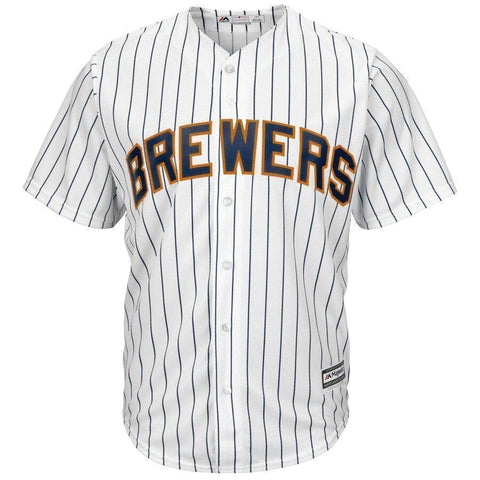 Milwaukee Brewers Majestic Official Cool Base Jersey - White -