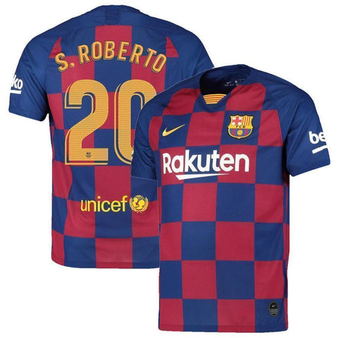 Sergi Roberto Barcelona Home Soccer Jersey 2019-20 - Royal