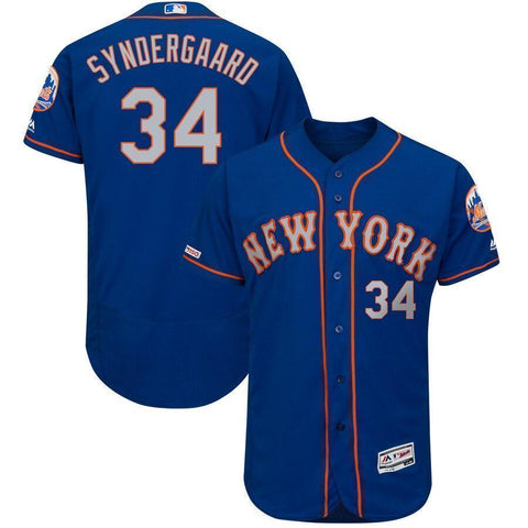 Noah Syndergaard New York Mets Majestic Alternate Collection Flex Base Jersey - Royal/White