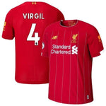 Virgil Van Dijk Liverpool New Balance Home Soccer Jersey 2019-20 Jersey – Red