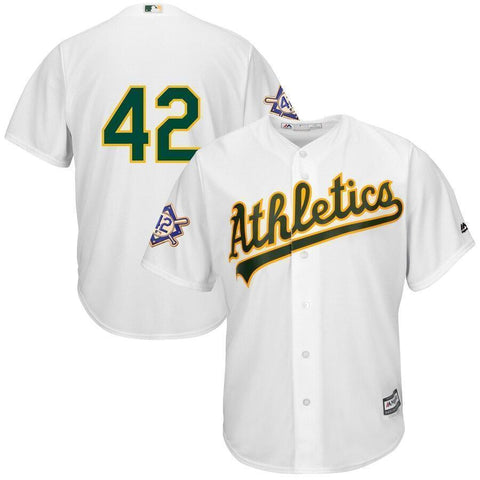 Oakland Athletics Majestic 2019 Jackie Robinson Day Official Cool Base Jersey - White