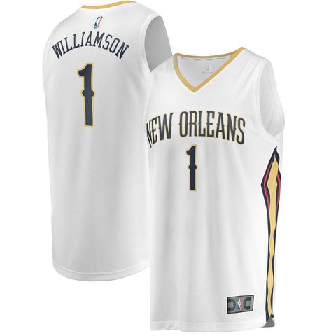 Zion Williamson New Orleans Pelicans Fanatics Branded 2019 NBA Draft First Round Pick Fast Break Jersey White - Association Edition