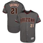 Zack Greinke Arizona Diamondbacks Majestic Road Collection Flex Base Player Jersey – Gray