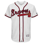 Ozzie Albies Atlanta Braves Majestic 2019 Home Collection Flex Base Player Jersey – White