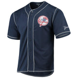 New York Yankees Stitches Team Color Button-Down Jersey - Navy/White