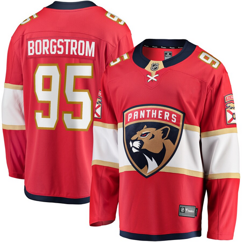 Men's Florida Panthers Henrik Borgstrom Fanatics Branded Red Breakaway Player Jersey