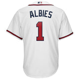 Ozzie Albies Atlanta Braves Majestic 2019 Home Official Cool Base Player Jersey - White