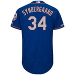 Noah Syndergaard New York Mets Majestic Alternate Collection Flex Base Jersey - Royal/White