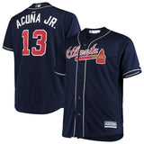 Ronald Acuna Jr. Atlanta Braves Majestic Big & Tall Alternate Cool Base Player Jersey  – Navy