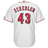 Scott Schebler Cincinnati Reds Majestic Home Cool Base Replica Player Jersey - White