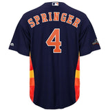 George Springer Houston Astros Majestic 2019 Postseason Official Cool Base Player Jersey - Navy