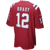 Tom Brady New England Patriots Nike Alternate Game Jersey - Red