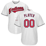 Cleveland Indians Majestic Home 2019 All-Star Game Patch Cool Base Custom Jersey – White