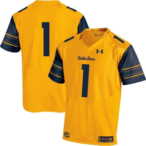 #1 Cal Bears Under Armour Team Replica Football Jersey - Gold