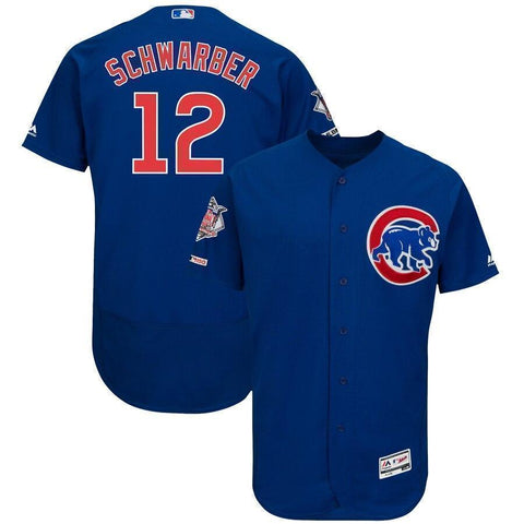 Kyle Schwarber Chicago Cubs Majestic Alternate Collection Flex Base Player Jersey - Royal/White