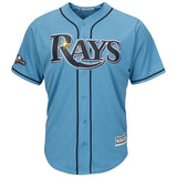 Tampa Bay Rays Majestic 2019 Postseason Cool Base Team Jersey – Light Blue